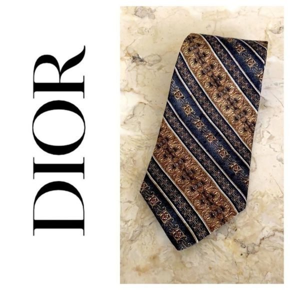 Christian Dior?100% Silk Tie - Picture 4 of 9